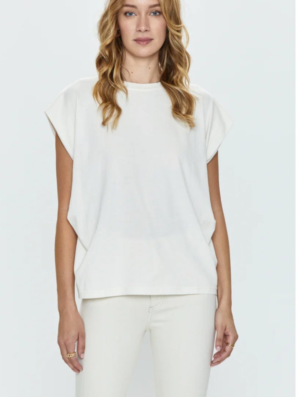 Pistola Trina Muscle Tee in White/Ivory